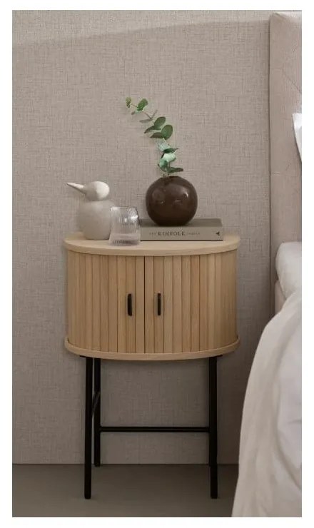 Comodino di colore naturale Nola – Unique Furniture