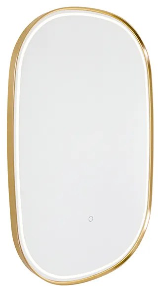 Specchio da bagno rame con LED dimmerabile a 3 livelli con touch ovale - Miral