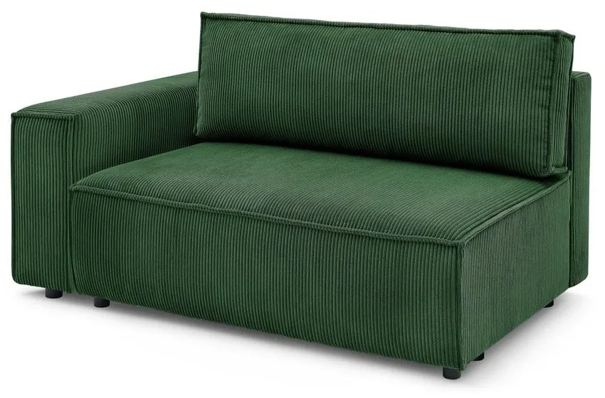 Modulo divano in velluto a coste verde, angolo sinistro Nihad modular - Bobochic Paris