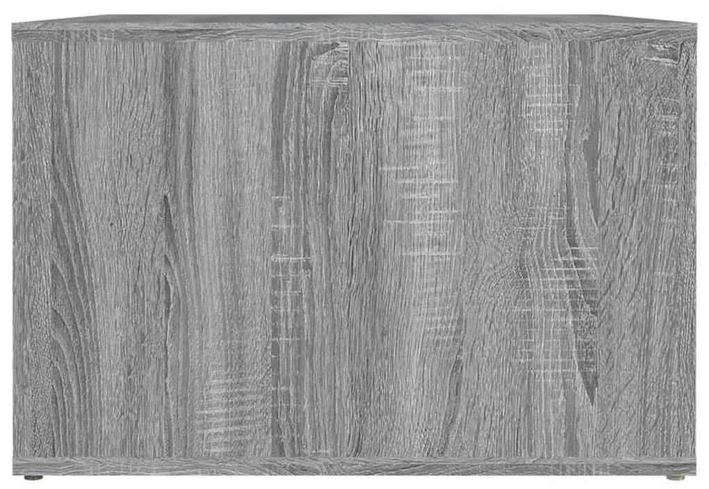 Comodino Grigio Sonoma 57x55x36 cm in Legno Multistrato