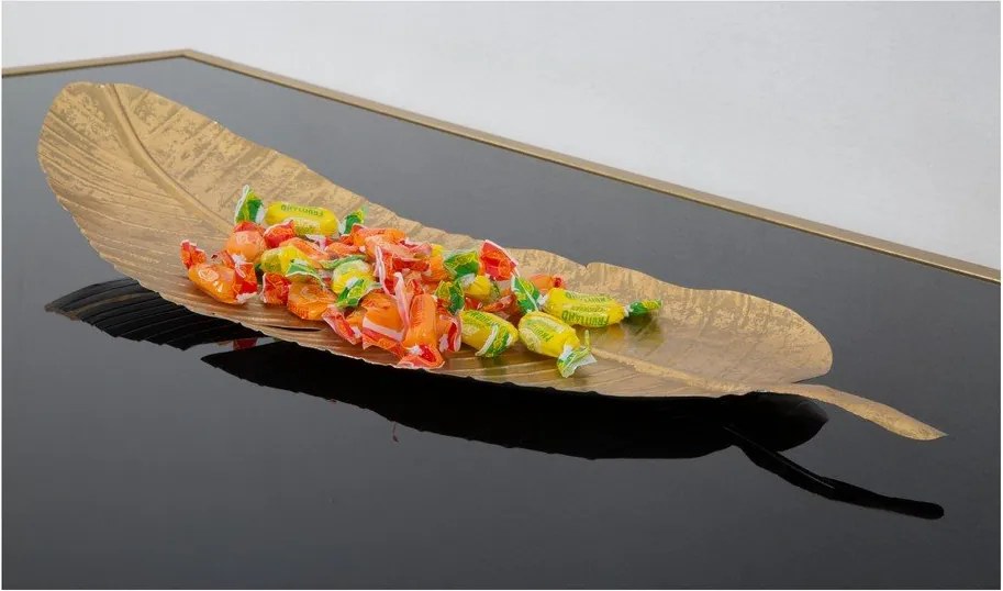 Vassoio decorativo in metallo Leaf - Mauro Ferretti