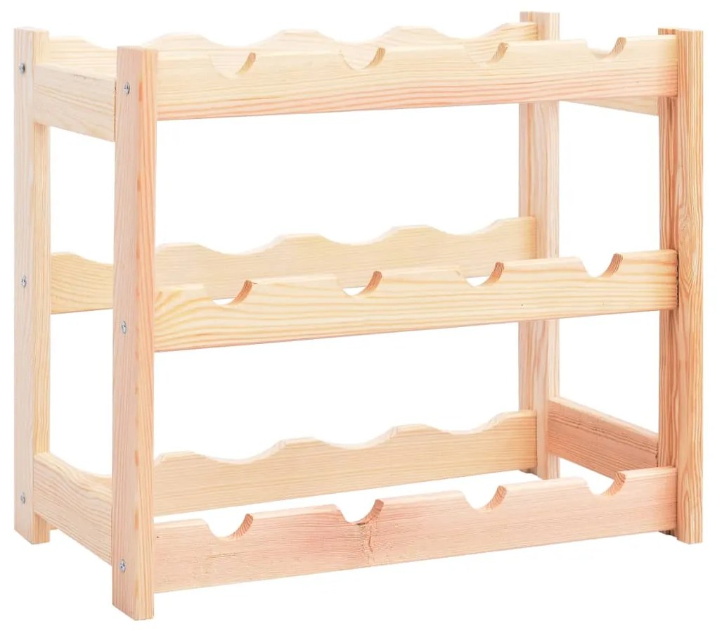 Portavini Da 12 Bottiglie İn Legno Di Pino /