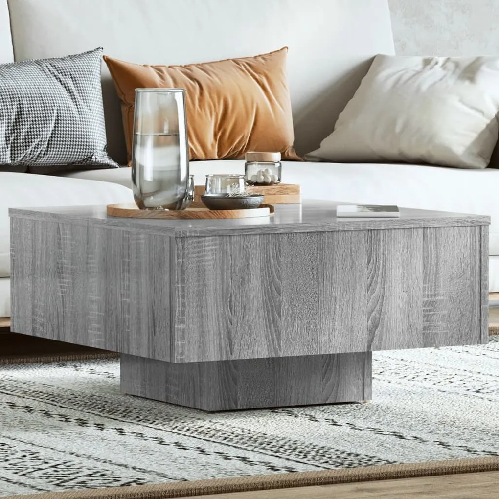 Tavolino Salotto Grigio Sonoma 60x60x31,5 Cm Legno Multistrato /