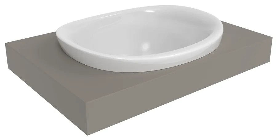 Ceramica Flaminia IO Lavabo 60 cm da incasso senza troppopieno in ceramica bianco lucido