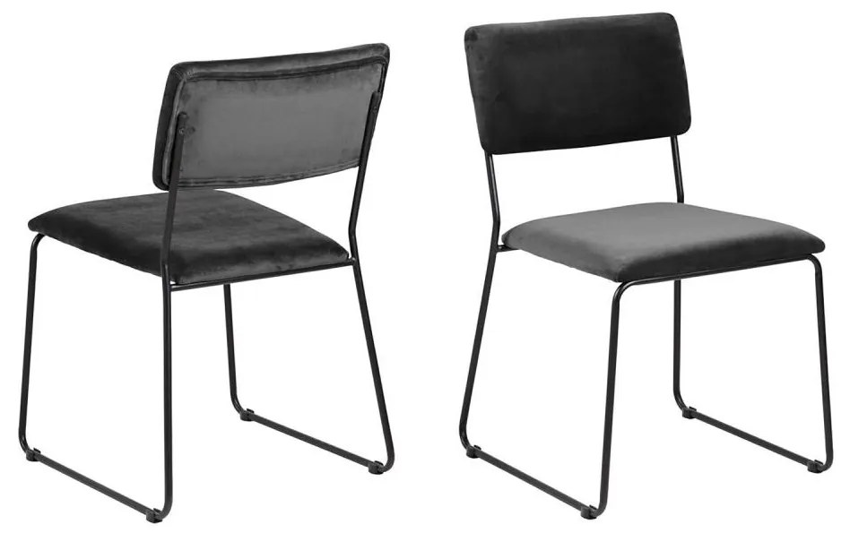 Sedia da pranzo COLE 1 pz grigio scuro