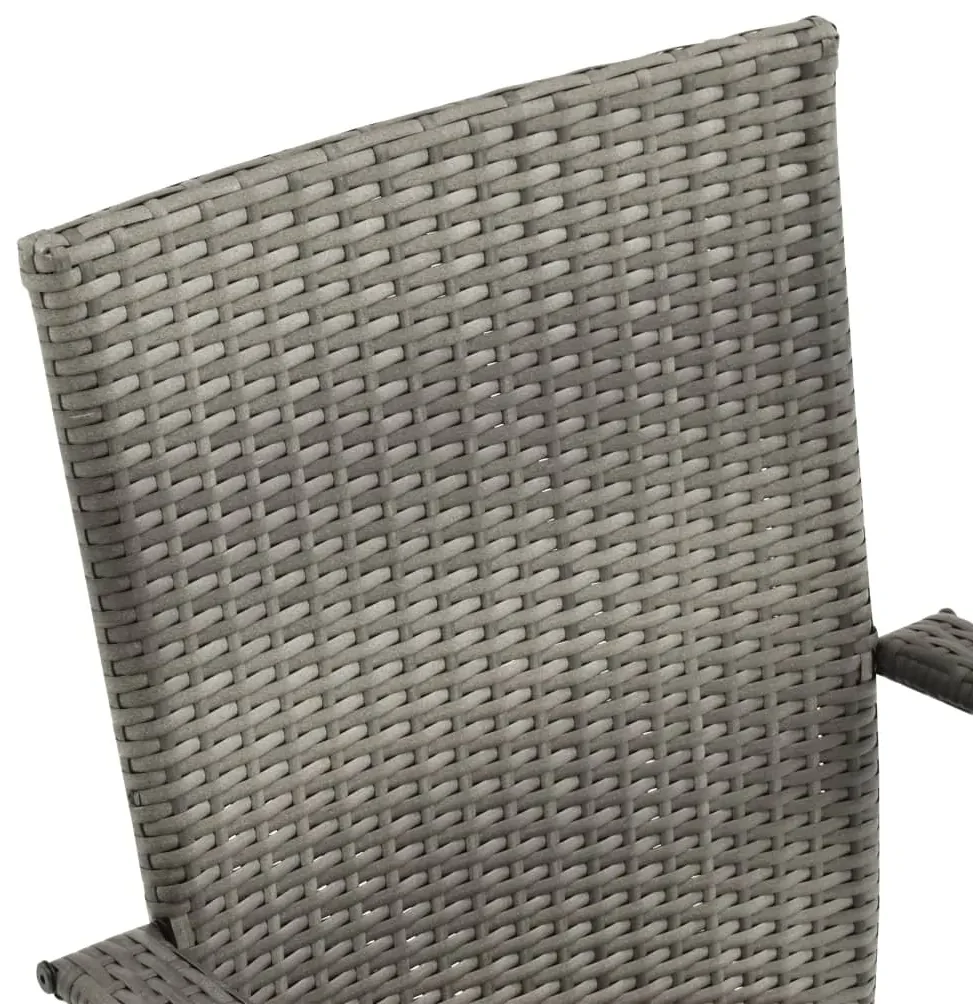 Set mobili da pranzo per giardino 5 pz grigio