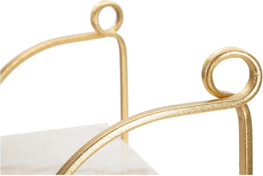 Mensola in marmo bianco-oro 40 cm Marble - Mauro Ferretti