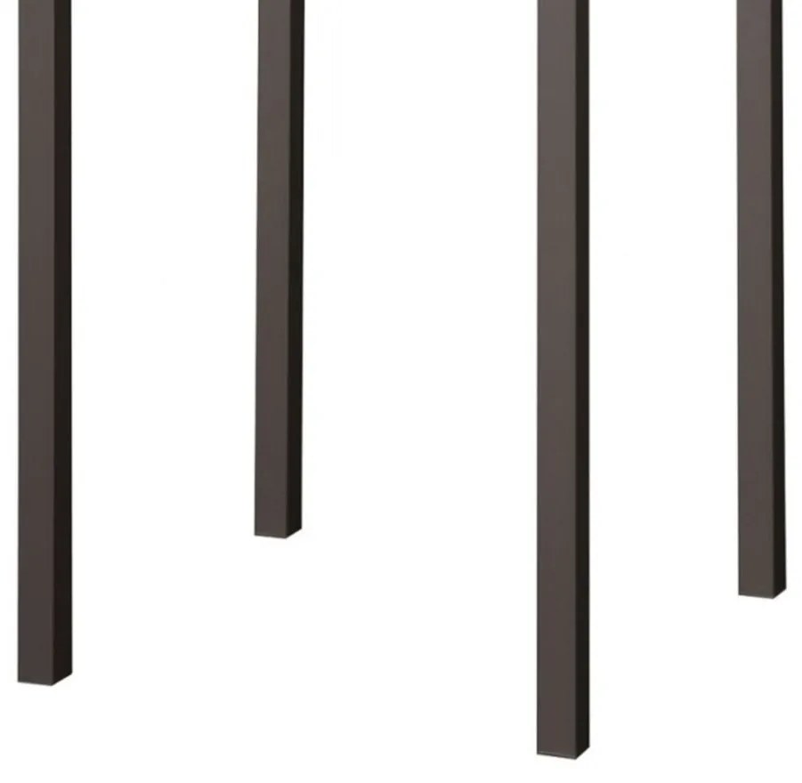 Tavolo alto BASILEA in metallo antracite 70×70 cm, impilabile