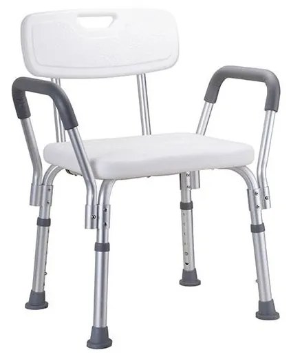 Sgabello 56x66 cm argento/bianco