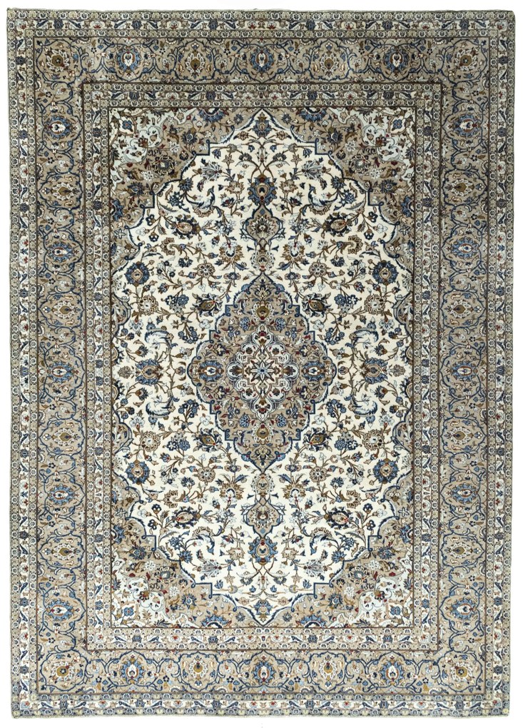 Kashan Tappeto persiano 350 x 250 Beige (Iran) Annodato A Mano