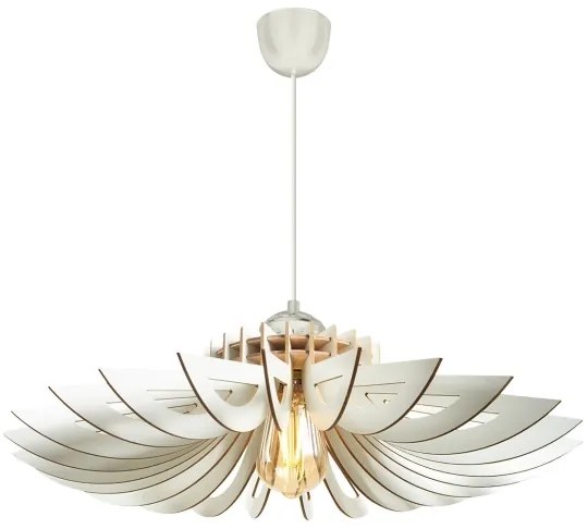 SET 2x Lampadario a sospensione con filo 1xE27/60W/230V bianco diametro 52 cm