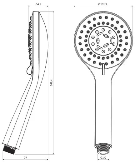 OMNIRES YOSEMITE-RCR - Doccia portatile YOSEMITE cromo lucido