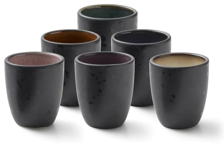 Tazzine in set per espresso nere in ceramica 6 pz 100 ml Gastro Black/Mix – Bitz