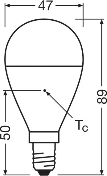 Lampadina LED in plastica riciclata P45 E14/7,5W/230V 2700K - Osram