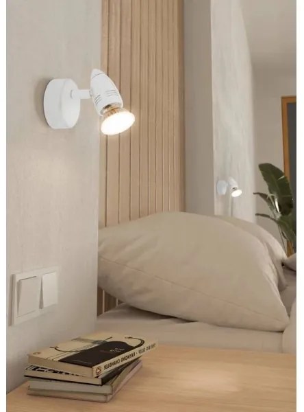 Eglo 780447 - Luce Spot da parete a LED SABADELL 1xGU10/2,8W/230V 3000K bianco