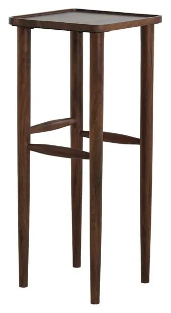 Tavolino in legno massiccio di acacia 42x42 cm Qiano - Light & Living