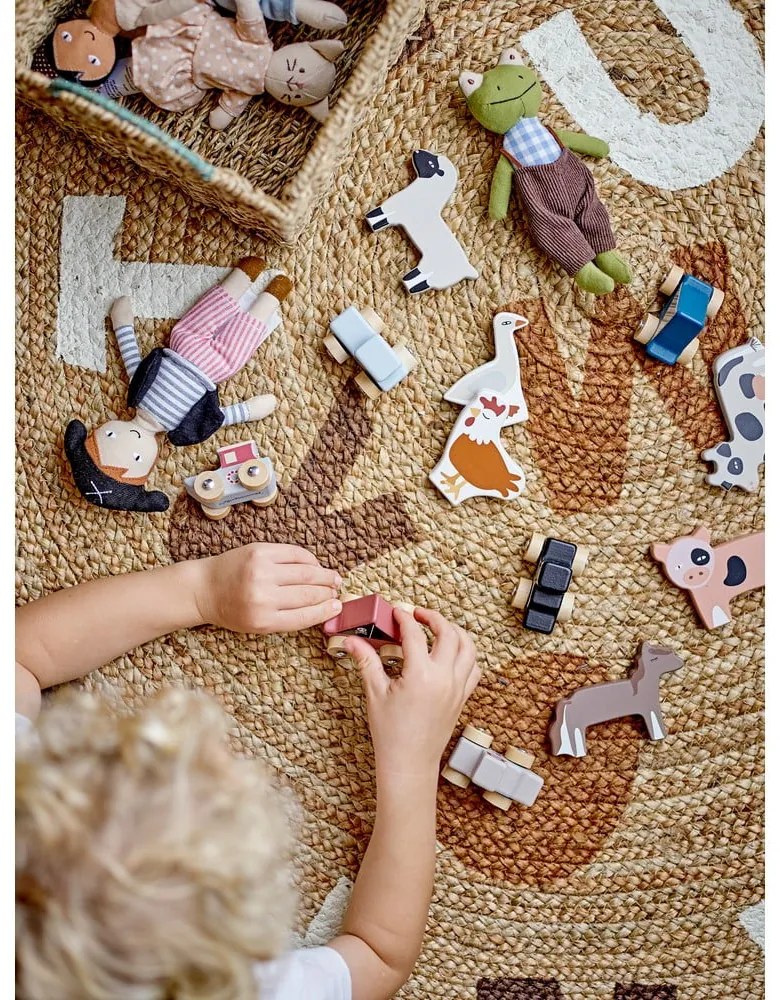 Tappeto rotondo di colore naturale in iuta ø 130 cm Dinne – Bloomingville Mini