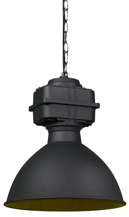 Lampada a sospensione industriale intelligente nera incl. A60 WiFi 38,5 cm - Sicko