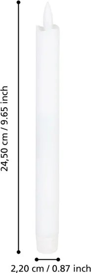 Eglo 422217 - Set 2x LED Candela ANTANABE LED/1xAAA 24,5 cm bianco