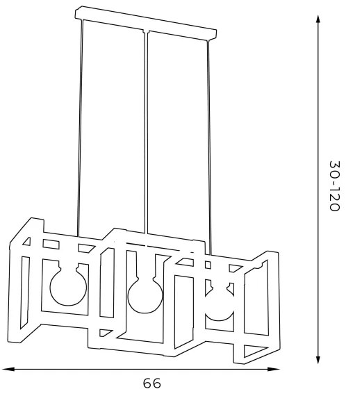 Lampadario a sospensione con filo KARTEL 3xE27/60W/230V