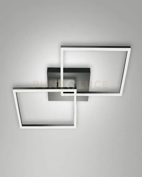 Bard plafoniera antracite nw l.65x65cm a led 4000k - 52w - 5400 l...