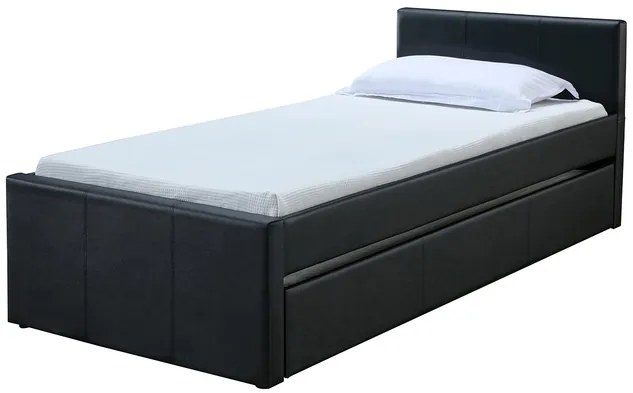 Letto estraibile 90 x 195 PU nero opaco MACCO