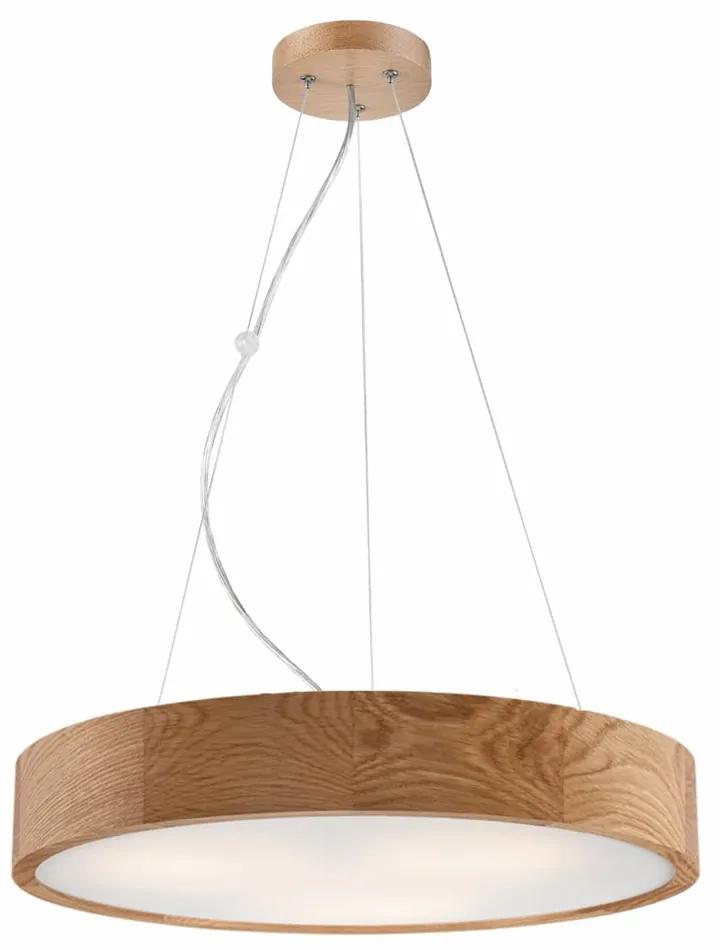 Lampada a sospensione marrone con paralume in vetro ø 47 cm Eveline - LAMKUR