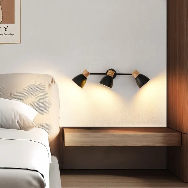 Brilagi - Lampada a spot ODENSE 3xE14/10W/230V legno/nero