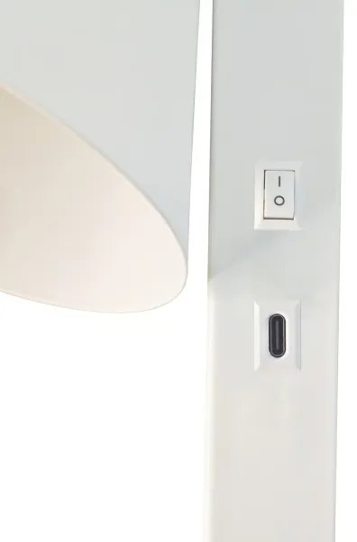 Nordlux - Lampada da parete con USB WILMER 1xE14/40W/230V bianca