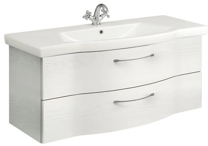 Mobile da bagno sotto lavabo PELIPAL rovere chiaro L 115 x H 49 x P 48 cm 2 cassetti, lavabo non incluso