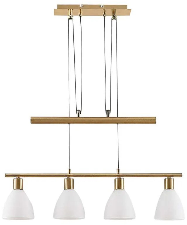 Lindby - Simeon Lampada a Sospensione Bianco/Ottone Lindby