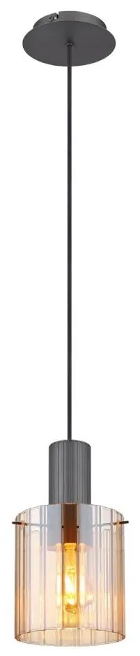 Globo 15904HA - Lampadario a sospensione con filo TULIVAR 1xE27/40W/230V diametro 18 cm marrone