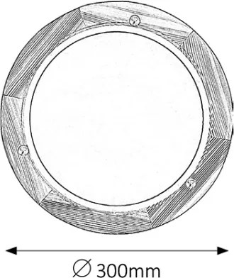Brilagi - Plafoniera ORBIS 1xE27/60W/230V Ø 30 cm in pino