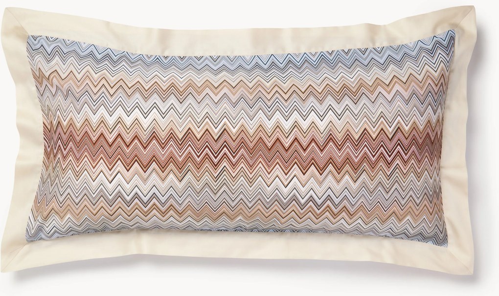 Set di 2 federe in cotone con motivo a zig-zag John Re