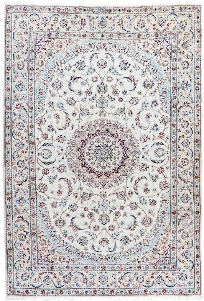 Nain Tappeto 200x300 Beige (Iran) Annodato A Mano
