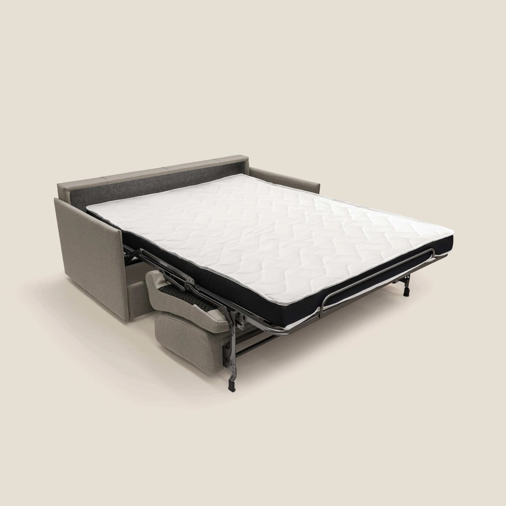 Evans Divano letto matrimoniale in tessuto impermeabile T13 tortora