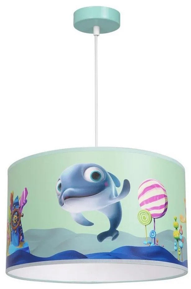 Lampadario per bambini su corda DOLPHIN 1xE27/60W/230V