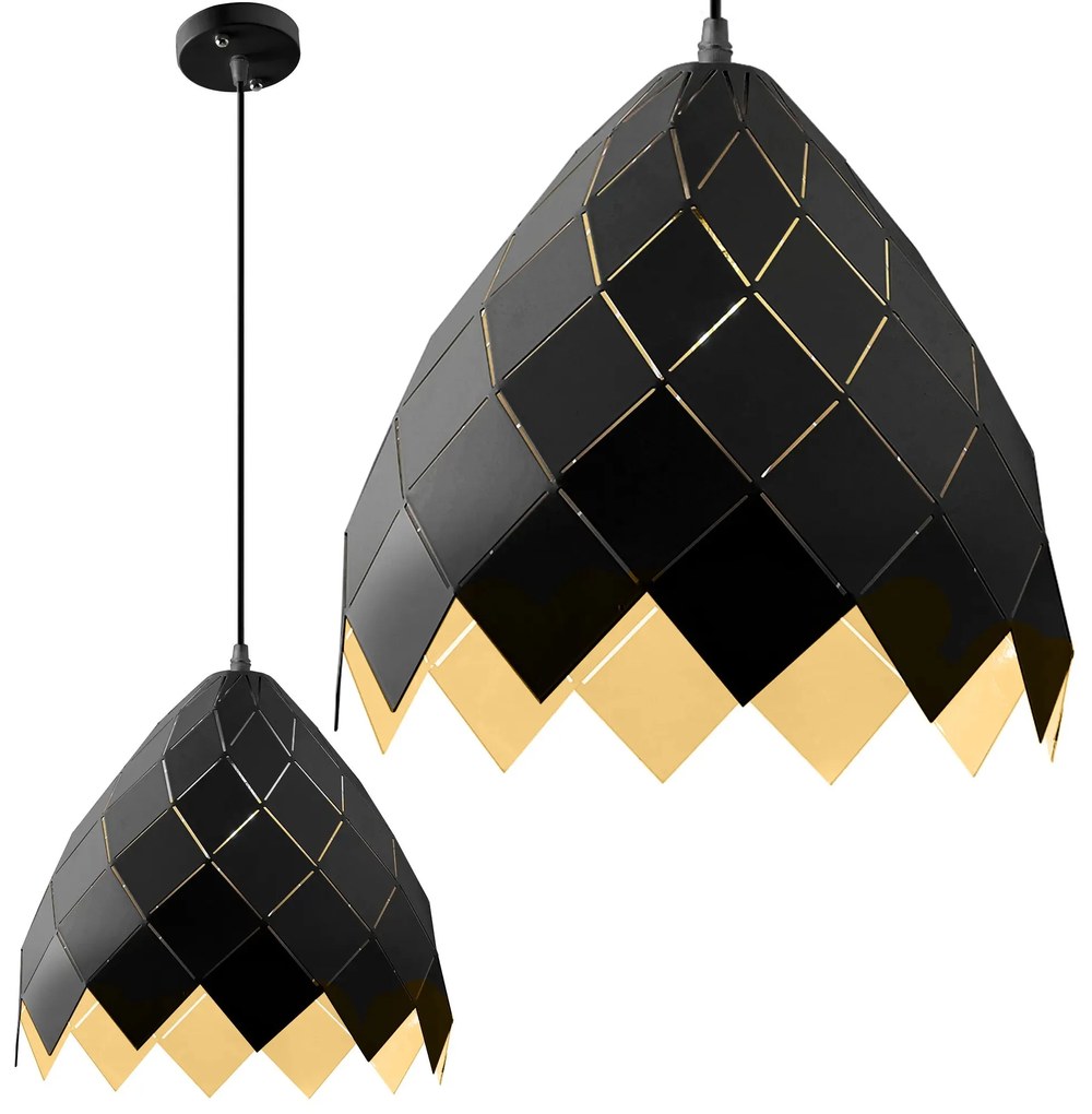 Lampada Da Soffitto Pensile Metallico Nero APP338-1CP
