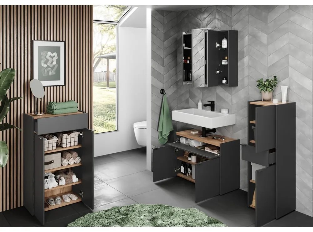 Mobile bagno alto antracite 60x98 cm Forano - Germania
