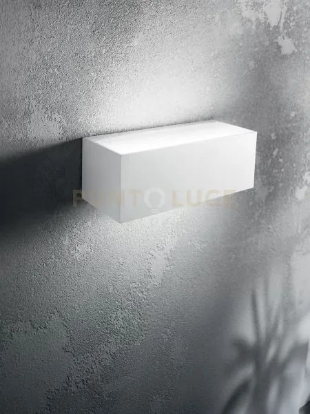 Applique alluminio colore bianco opaco step 2 luci attacco e14 l.22...