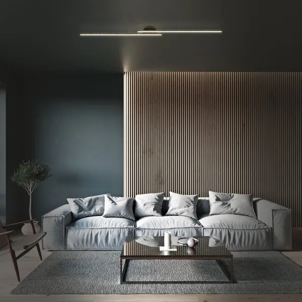 Briloner 3717-025 - Lampadario a plafone LED REY 2xLED/12W/230V nero