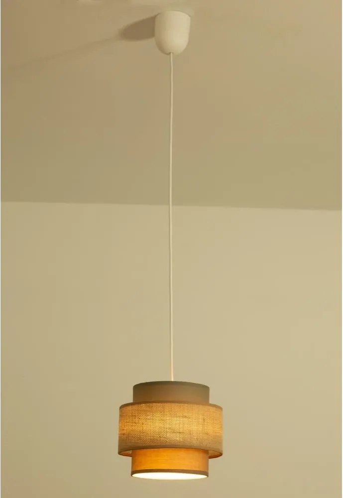Brilagi - Lampadario sospeso con cavo RESNA 1xE27/60W/230V Ø 20 cm marrone/beige