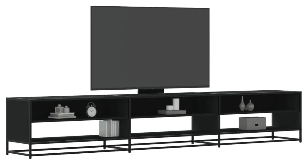 Mobile Porta Tv Nero 270x40x46 Cm İn Truciolato /