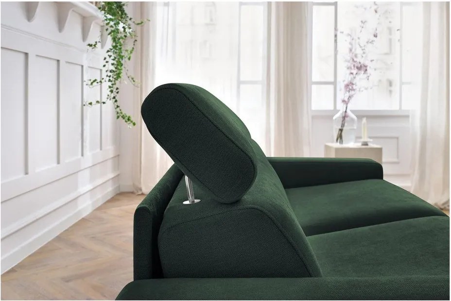 Divano in verde scuro allungabile 195 cm Monaco – Bobochic Paris