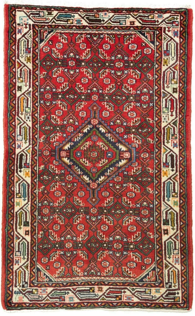 Hamedan Tappeto 90 x 130 (Iran) Annodato A Mano