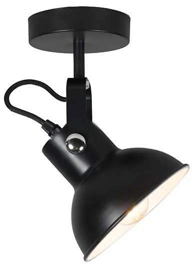 Lampada da parete e soffitto industriale nera inclinabile - Guida