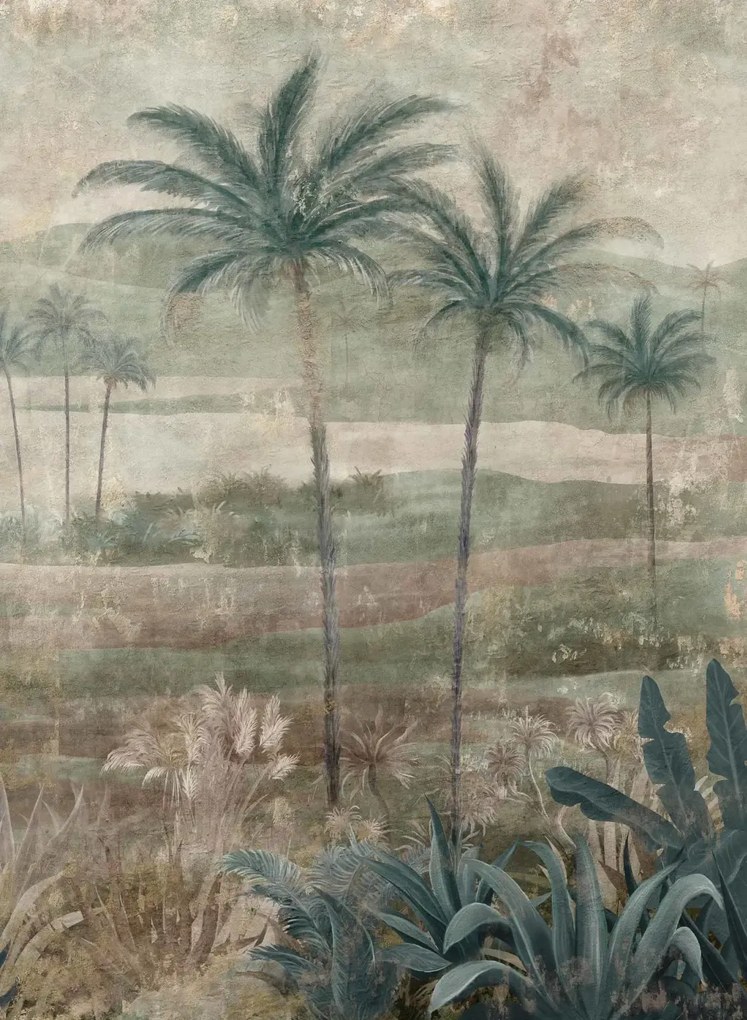 Coordonne Carta da parati panoramica Draa Palms - Sage