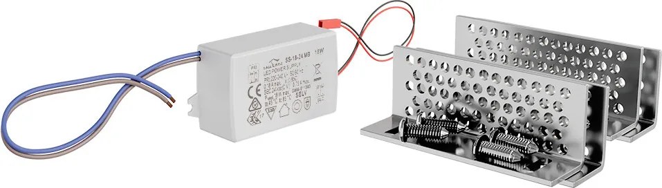 Lampada LED da incasso 175W Luna Crescente 60x60 cm in Gesso
