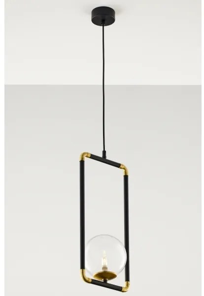 Jupiter 2023 - Lampadario a sospensione con filo ZAFRA 1xG9/10W/230V nero/oro/limpido