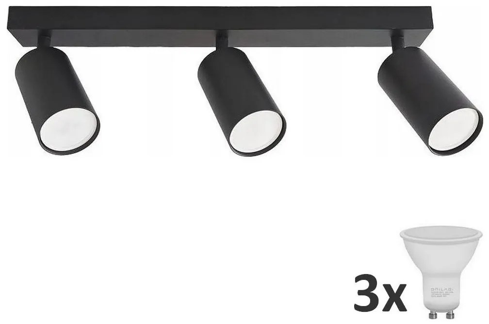 Faretto LED ANGIE 3xGU10/6W/230V nero